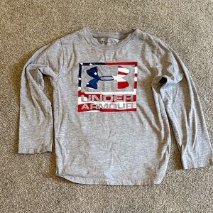 Under Armour Long Sleeve Tee with Patriotic Logo